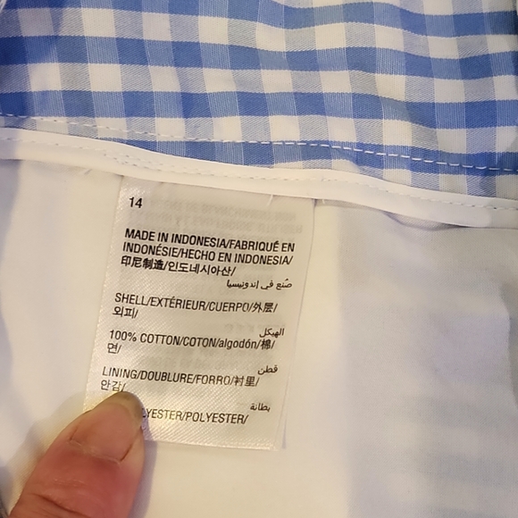 Maison Jules Embroidered Gigham Shorts size 14 - Picture 6 of 6